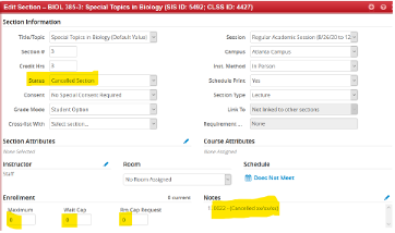 Screenshot of cancelling in refine mode