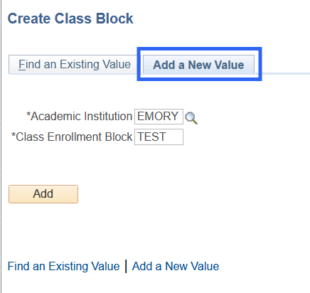 Create Class Block - Add New Value