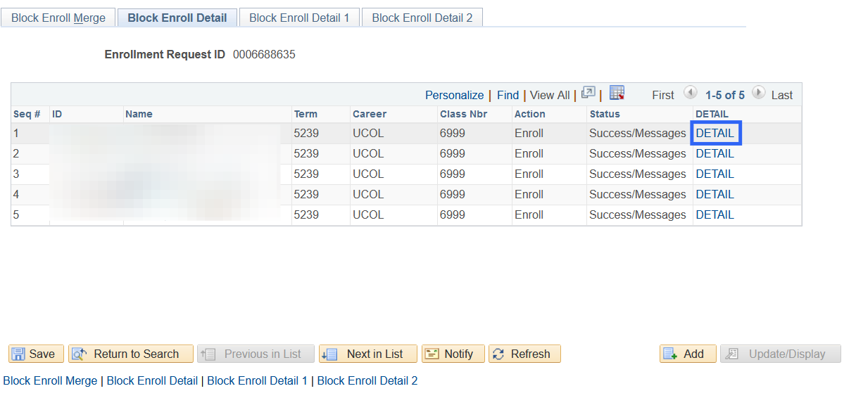 Block Enroll Merge: Detail